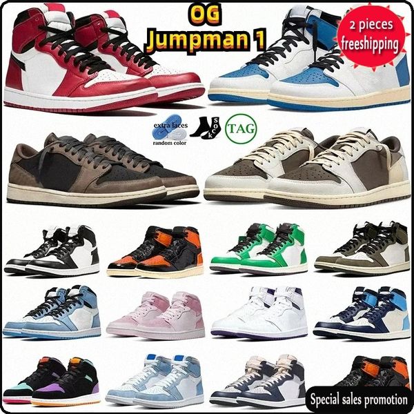 

2022 jumpman 1 1s og basketball shoes travis scotts low reverse mocha men women sneakers bred panda chicago shattered backboard obsidian unc, Black