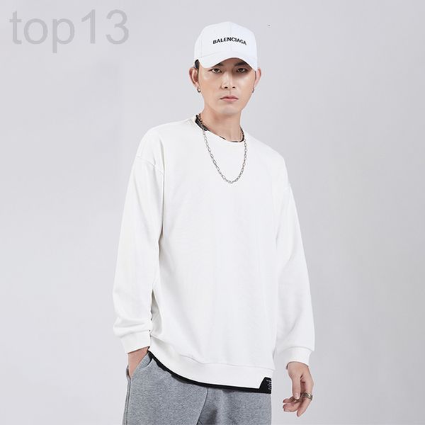 

men's hoodies & sweatshirts designer spring and autumn men's sweater brand round neck casual knitting personalized design student, Black