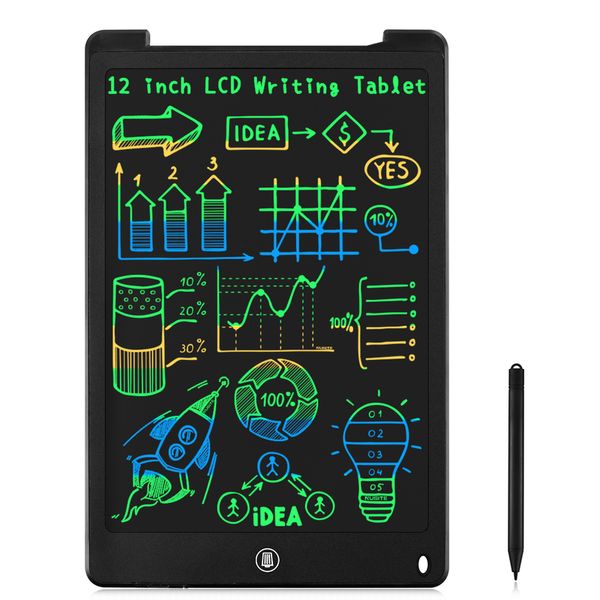 8.5 / 9,5 / 12 polegadas Erasable LCD gráficos gráficos tablet noturna de desenho noturno com tela colorida eonal brinquedos para crianças 220418