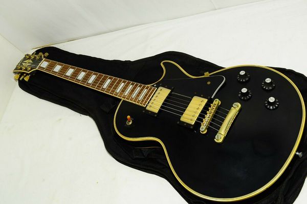 

excellent 1990 greco egc-900d lp type black electric guitar ref.no 3765