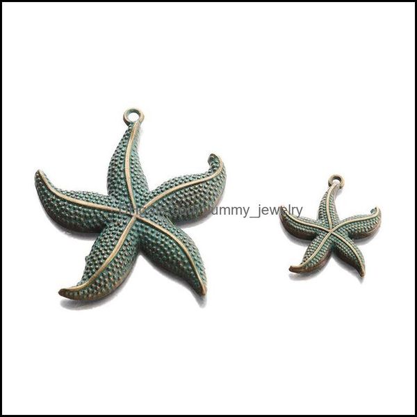 

charms jewelry findings components antique greek bronze verdigris patina brass starfish pendants for diy finding making accessories wholes, Bronze;silver