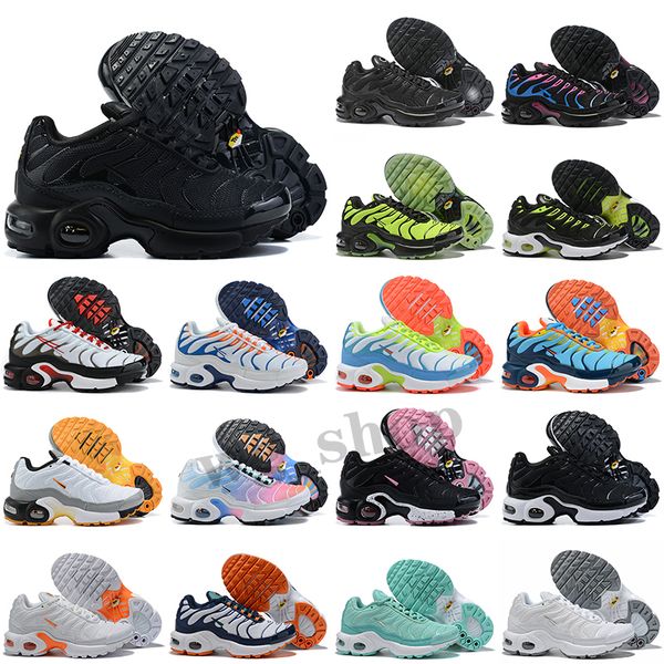

toddler kids plus tn shoes breathable 2.0 rainbow mesh sports sneakers tns cushion children pour enfants athletic sport trainers, Black