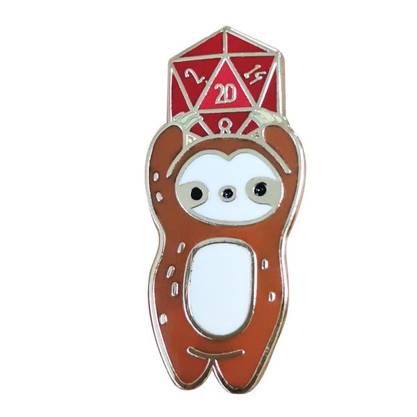 

face dice metal enamel brooch fashion personality dice game dragon badge pin cartoon trendy costume backpack jewelry gift d012, Blue