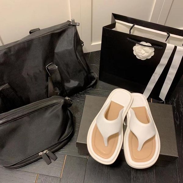

designer candy color slippers summer bread sandal comfort slides luxury women sandal fashion flat bottom flip-flops leisure beach shoes slip, Black