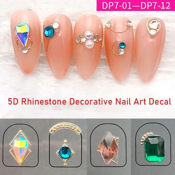 Adesivi Decalcomanie 3D Nail Glass Imitazione Diamante Temperamento Selvaggio Decorazione Accessori Prud22