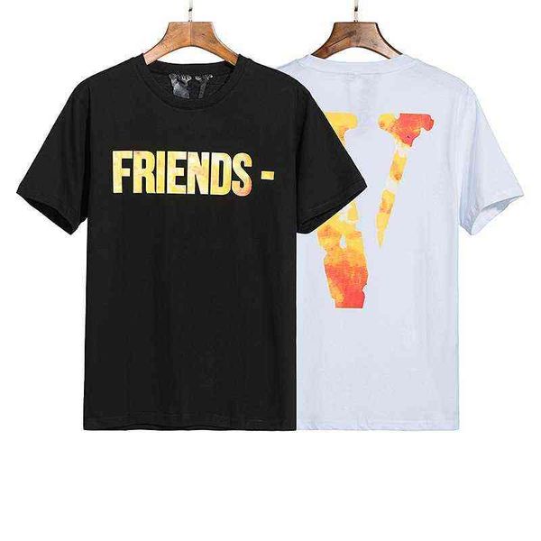 

hip hop brand v10ns mens t shirt fashion yellow flame limited street loose and simple back large v casual short sleeve t-shirt, White;black