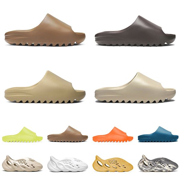 

brand men sandals women slides desert sand slipper core earth brown bone orange soot outdoor fashion slide beach slippers gwlx, Black