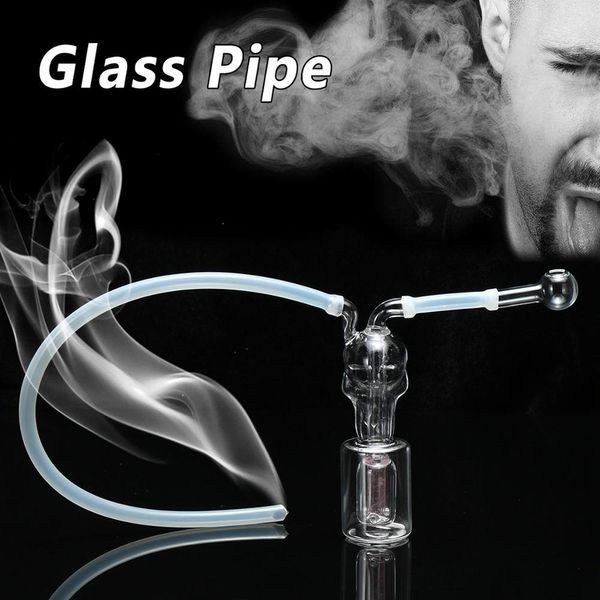 4 Zoll Glasschädel Form Shisha Rauchrohr Bong mit Shisha Chicha Cachimba Narghile Wasserschlauch für Männer, die Accessoires rauchen