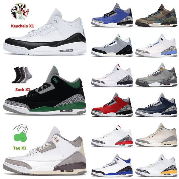

og jumpman 3 3s iii mens basketball shoes rust pink pine green racer blue laser orange unc patchwork muslin cardinal red patchwork sneakers