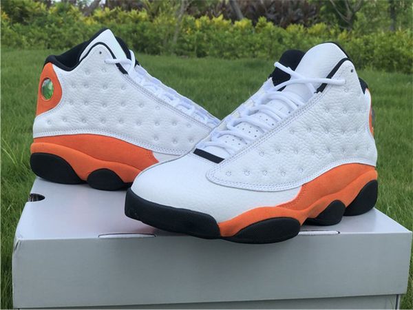 

shoes authentic 13 mens basketball man white black orange starfish real fibet basketball sneakers original us 7-13