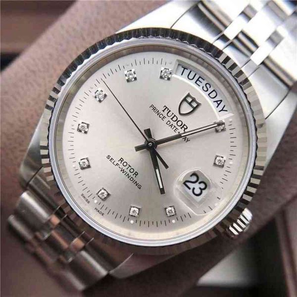 

fashion tudors luxury designer watch watch men's fully automatic mechanical double calendar display prince steel band l2s8 kksi, Slivery;golden