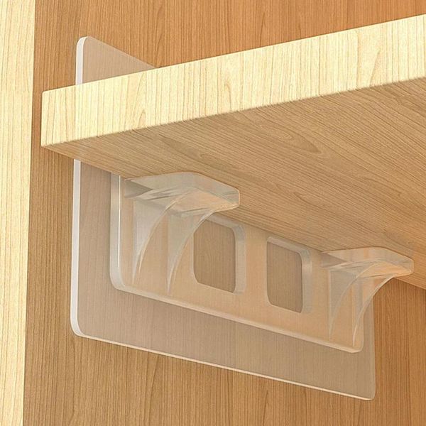 Ganchos trilhos 6pcs prateleira suporta adesivo pinos armários de armário de armário de armário de armário de armário de parede adesivo de cabide para cozinha para cozinhas