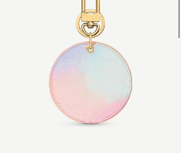 

luxury brand painted pendant key chain gift for lovers, Silver