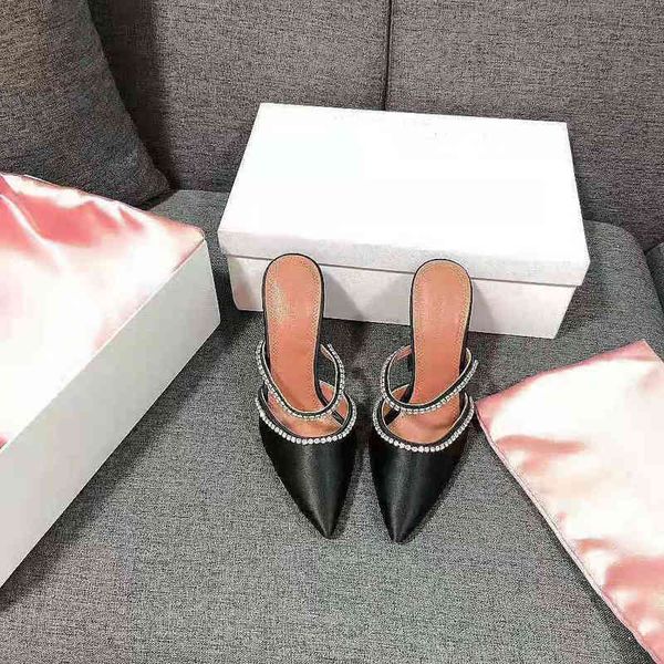 

black amina shoes muaddi mules gilda slippers crystal-embellished strap suede hourglass shaped heel italy lkt6