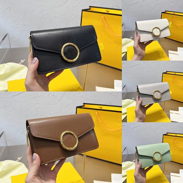 

luxury mini chain flip single-shoulder bags envelope bag designer leather leisure waist pack women's messenger bag handbags wallet cros