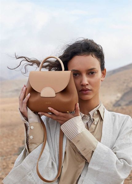 

leather designer bags small polene bag light luxury single shoulder crossbody bags leather portable female bag sjclassic tote bag the row zc