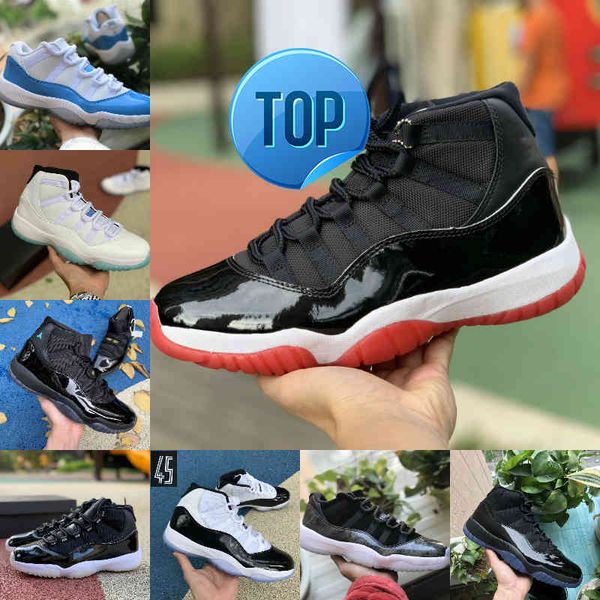 

2022 jumpman jubilee pantone bred 11 11s high basketball shoes legend blue space jam gamma easter concord 45 low columbia white red trainer, Black