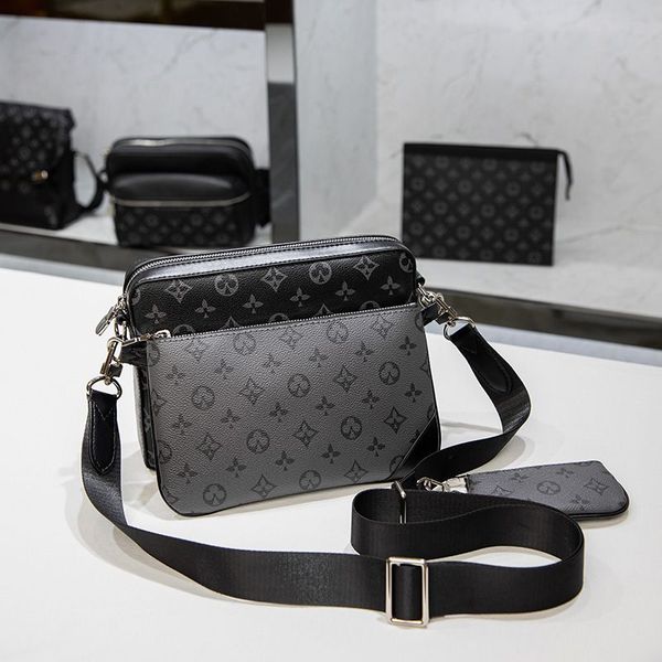 

designer backpack men leather backpack trio messenger louiseitys viutonitys fashion shoulder bag women travel school bags man crossbody hand
