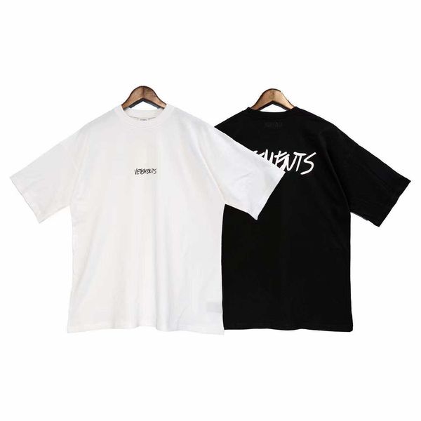 

vetements tide designer legal brand weitemeng events letter printing net red same mens and womens short sleeve tshirt, White;black