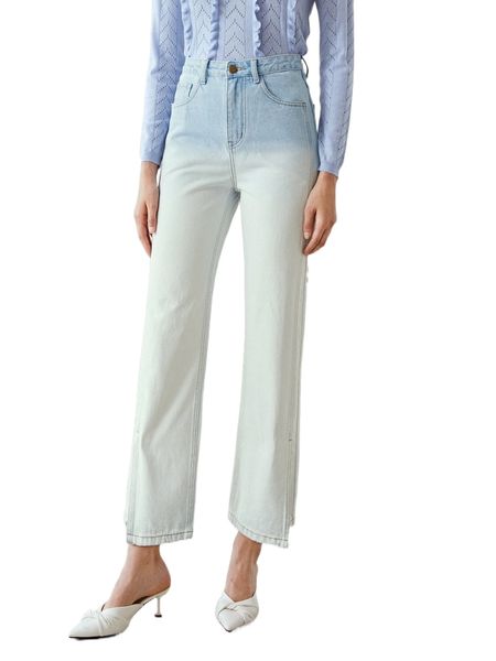 

motf premium 100% cotton ombre jeans h6ml#, Blue