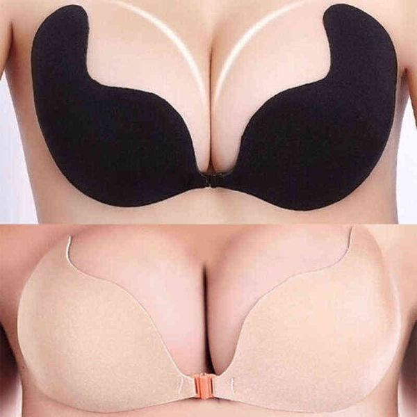 5PC Frauen Unsichtbarer Silikon Push-Up Trägerlos Rückenfrei Selbstklebender Zauberstab Unsichtbarer BH Y220725