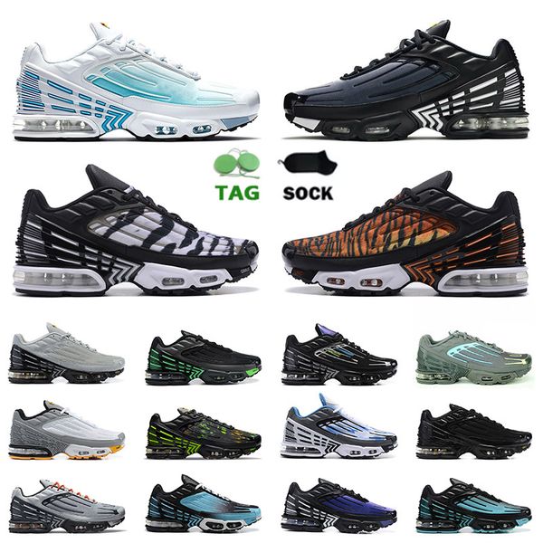 

tn plus 3 running shoes mens trainers chaussures tuned obsidian triple black white laser blue bred hyper violet silver red smoke grey outdoo