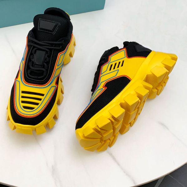 

casual shoes designer super light platform shoes pra men's cloudbust thunder knitted sneakers luxury rubber sole 3d ra women's lar, Black