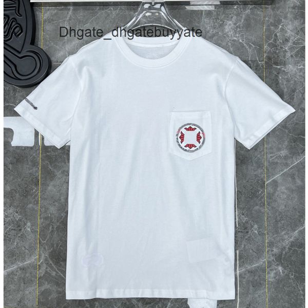 

ch luxury men's t shirts summer brand man t-shirt fashion women cross sanskrit tees letter horseshoe short sleeve designer tshirts boy, White;black