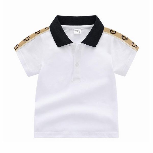 

spring baby boys stripe casual t-shirt fashion designer kids plaid lapel short sleeve tee shirt children shirt 1-6t2757, Blue