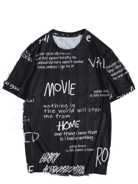 

men slogan graphic tee x6ug#, White;black