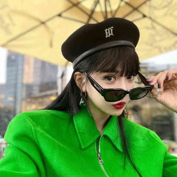 

sunglasses black frame glasses little red book recommended men's women's sunscreen 407 simple color summer versatile, White;black