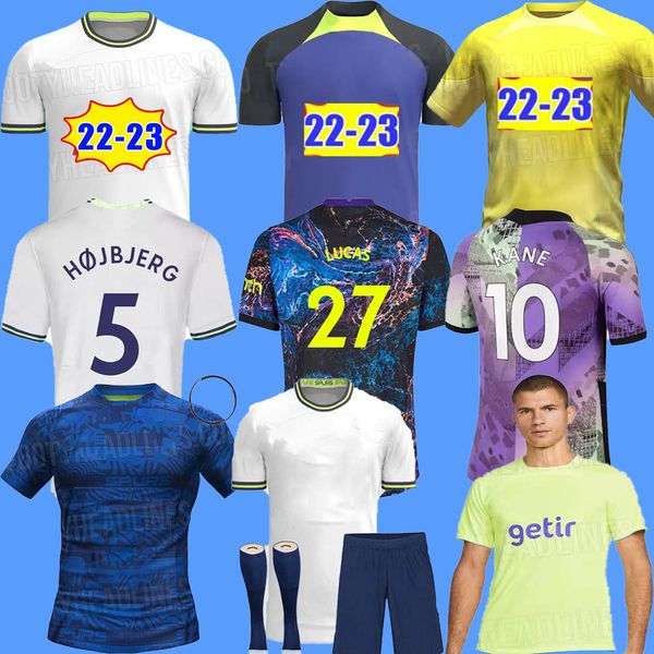 

21 22 23 kane son kulusevski soccer jerseys hojbjerg colorful away 2021 2022 2023 lucas dele third 3rd totten football kit shirt bryan, Black;yellow
