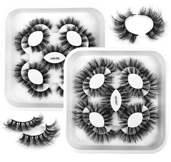 

9pair/set fluffy false eyelashes 12-21mm dramatic long wispy thick volume fake eye lash messy faux lashes