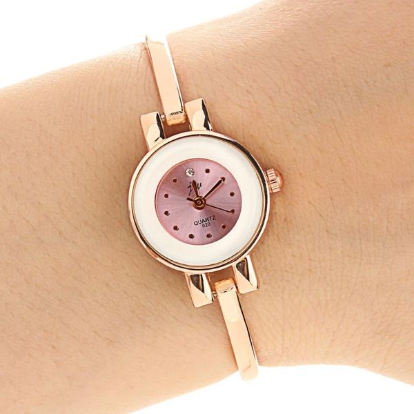 Avanços de pulso 100pcs/lote JW-3327 Mini Strap JW Brand Bracelet Watch Wrap Wrap Quartz Elegance Wristwatch Stylish Rose Gold Gold LadysaleWristWatc