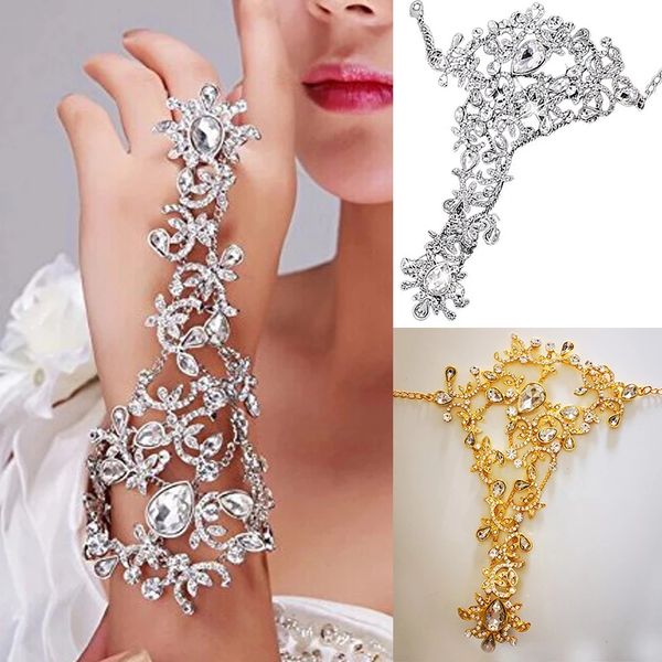 Tênis Luxo de Luxo Rhinestones Crystal Luvas de noiva Bracelete Luva de casamento Partem da noiva Luva de pulseira Decorate Greis