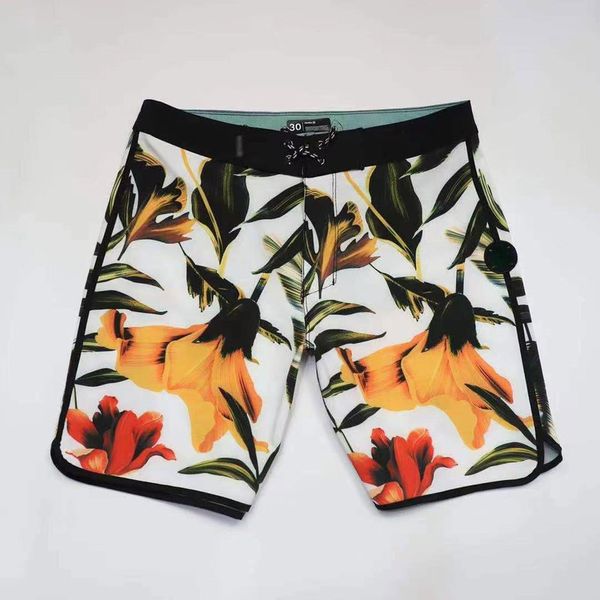 

8 models flower print bermuda phantom beach shorts mens waterproof breathable elastic boardshorts surfing swim fitness trunks 220616, White;black