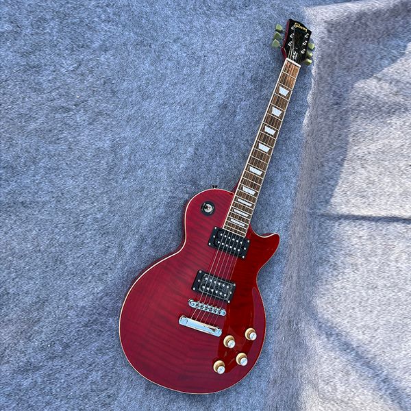 

classic brand electric guitar, lp electric guitar, tiger surface, mahogany, performance level, delivery to home
