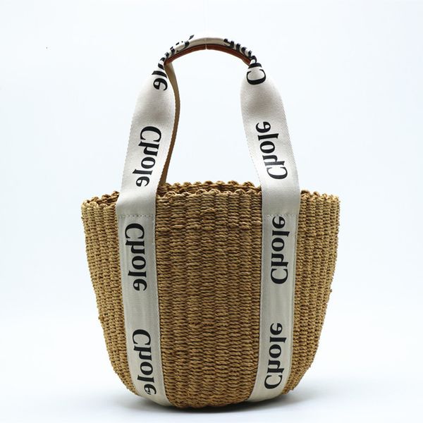 

cylinder straw woven bag new single shoulder woven women's bag letter bag