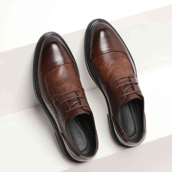 

new business dress korean fashion casual british leather shoes men's, Black