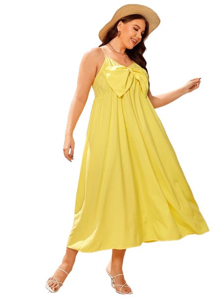 

gabi demartino x squad plus bow front cami dress k76y#, Black