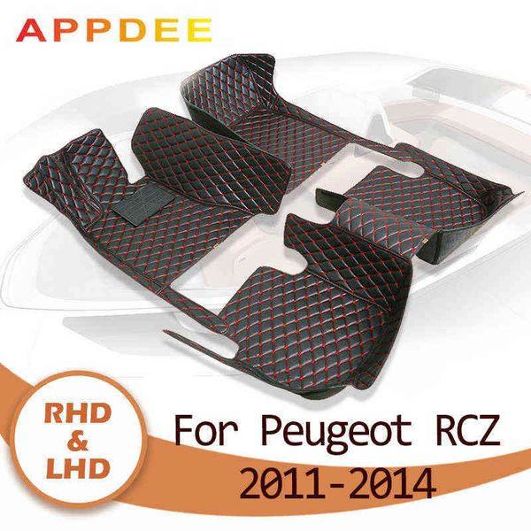 Appdee Car Floor Mats для Peugeot RCZ 2011 2011 2013 2014 Custom Auto Foot Pads H220415