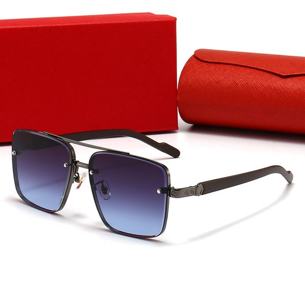 

brand designer sunglasses metal hinge sunglass men glasses women sun glasses uv400 lens with cases and box, White;black