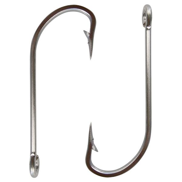 

30pcs stainless steel fishing hooks white color 34007 all size big extra long shank fishing hook fishhook244s