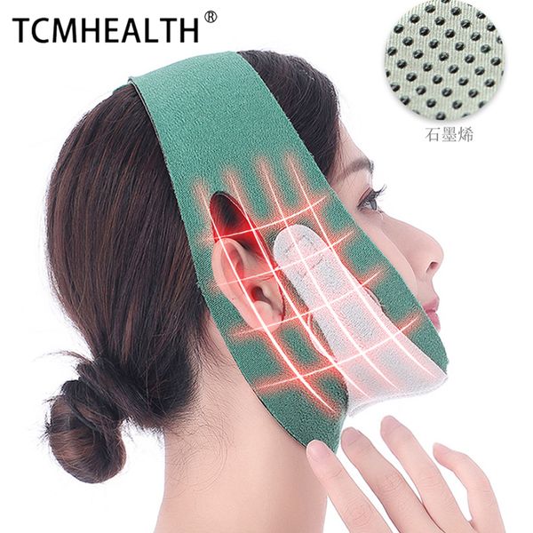 TCMHEALTH Fascia elastica per il viso dimagrante Linea a V Shaper per il viso Donna Mento Sollevamento per la guancia Cintura per massaggio facciale Cura della pelle del viso Strumenti di bellezza