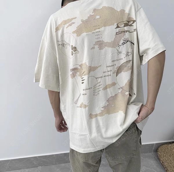 

men's plus tees men women wash vintage print t-shirt 2023 fashion, Black;brown