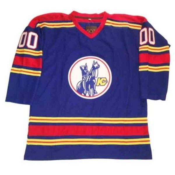 MThr özel hokey forması boyutu XXS S-XXXL 4XL XXXXL 5XL 6XL Kansas City İzciler Özel Jersey Hokeyi Kazak