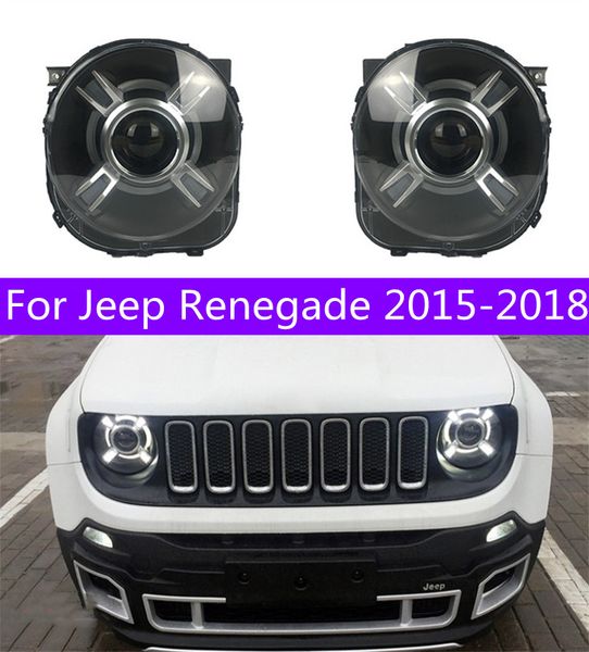 Фары светодиодные ходовые огни для Jeep Renegade 20 15-20 18 дальний свет DRL противотуманные фары замена светодиодных фар