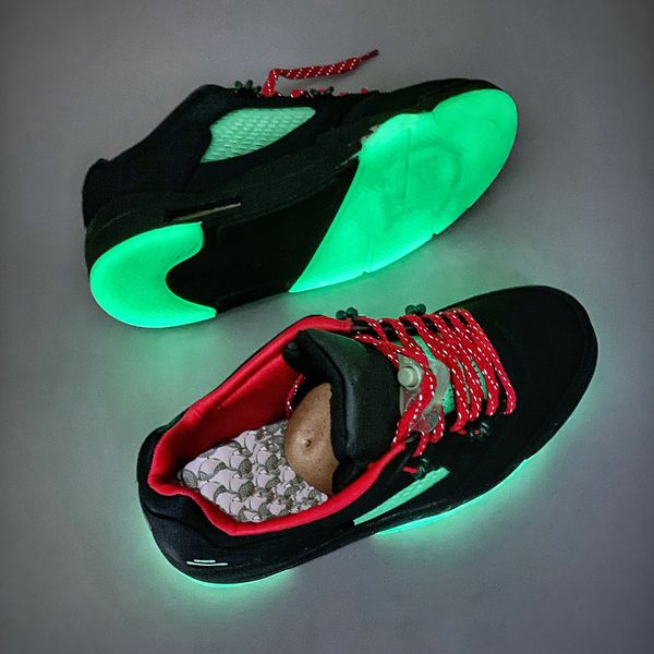 

2022 new jumpman 5 basketball shoes outdoor luminous sneakers men women sports shoes