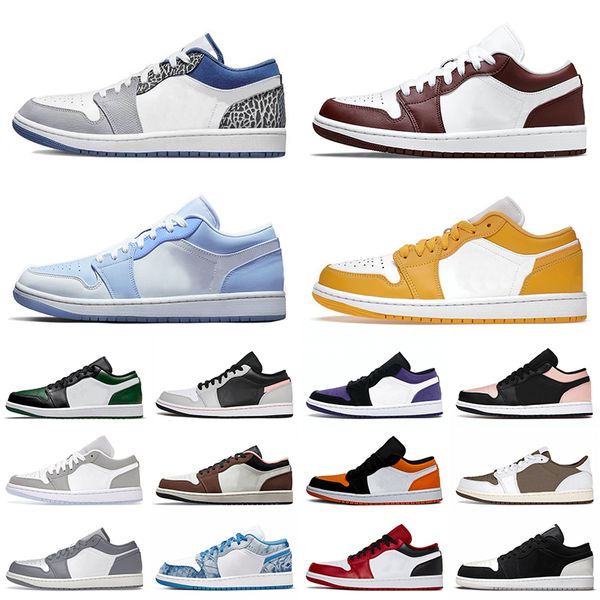 

ashen slate 1 basketball shoes jumpmans 1s women shadow toe mens trainers low ceramic sneakers, White;red