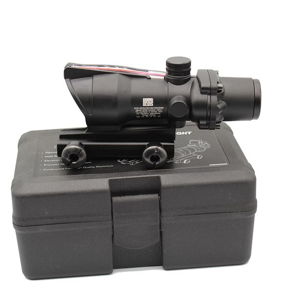 

trijicon scope acog 4x32 style real fiber optic red or green illuminated sights